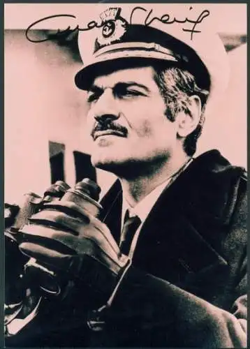 Foto Schauspieler Omar Sharif, Autogramm