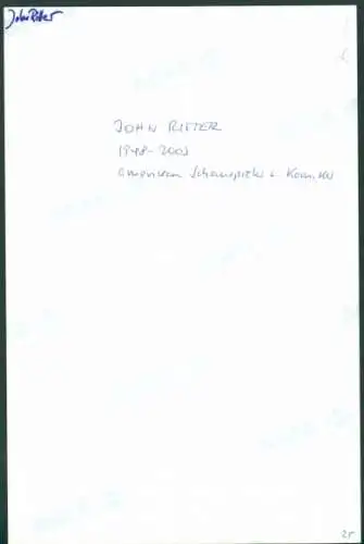 Foto Schauspieler John Ritter, Autogramm