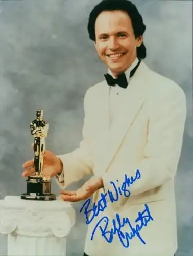 Foto Schauspieler Billy Crystal, Oscar, Autogramm