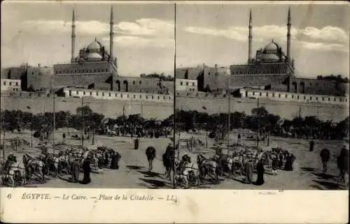 Stereo Ak Cairo Kairo Ägypten, Place de la Citadelle