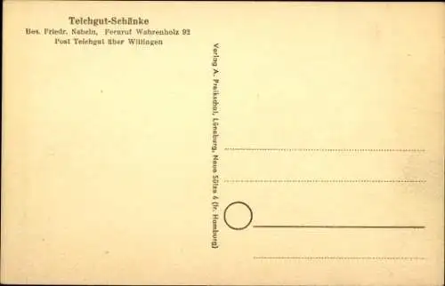 Ak Wahrenholz Niedersachsen, Teichgut Schänke