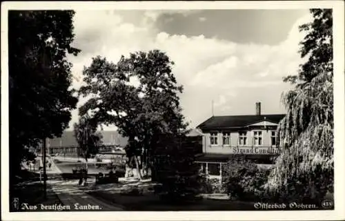 Ak Ostseebad Göhren auf Rügen, Der Weg zum Strand, Strand Conditorei, Aus deutschen Landen