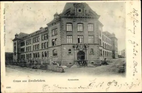 Ak Zweibrücken in der Pfalz, Gymnasium