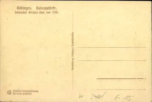 Steindruck Ak Göttingen in Niedersachsen, Ratsapotheke