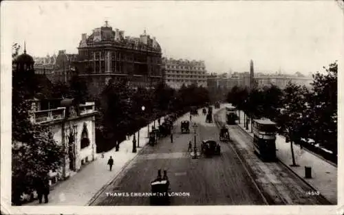 Ak London City England, Victoria Embankment