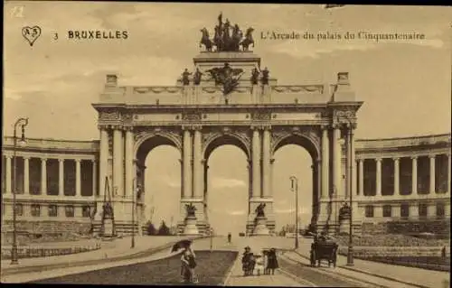 Ak Bruxelles Brüssel, L'Arcade du palais du Cinquantenaire