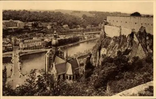 Ak Dinant Wallonie Namur, Blick vom Glacis der Zitadelle