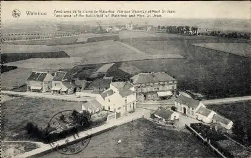 Ak Waterloo Wallonisch-Brabant, Panorama der Ebene, Mont St-Jean