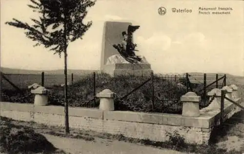 Ak Waterloo Wallonisch-Brabant, Französisches Denkmal