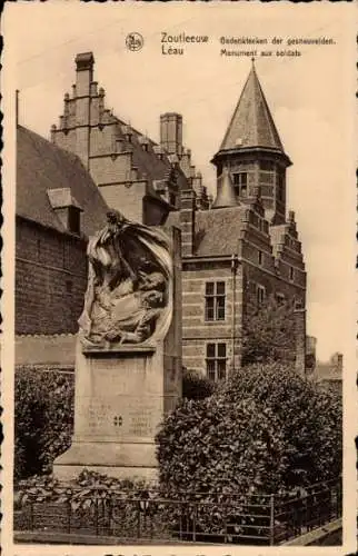 Ak Zoutleeuw Léau Flämisch Brabant, Monument aux soldats