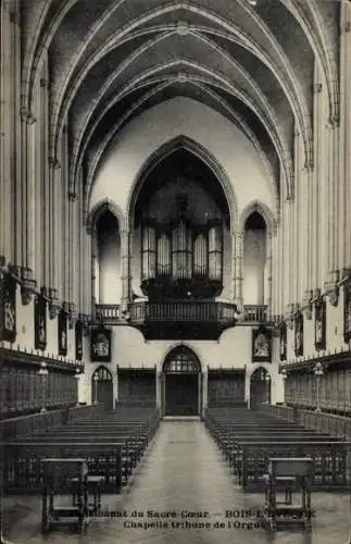 Ak Bois-l'Évêque Seine-Maritime, Pensionnat du Sacre Coeur, Orgelemporekapelle