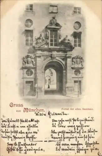 Ak München, Portal der alten Residenz