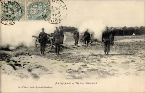 Ak Französische Artillerie