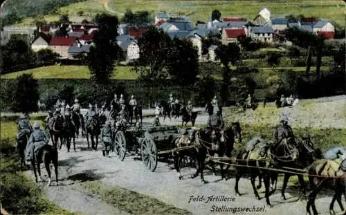 Ak Feld-Artillerie, Stellungswechsel, Deutsche Soldaten im Kaiserreich