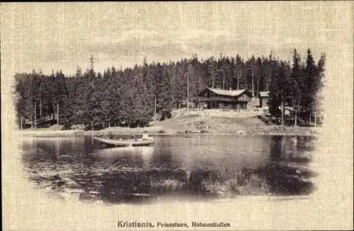 Ak Kristiania Christiania Oslo Norwegen, Peisestuen, Holmenkollen