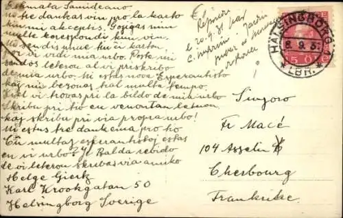 Ak Hälsingborg Helsingborg Schweden, Parti fran Radhusets-torn