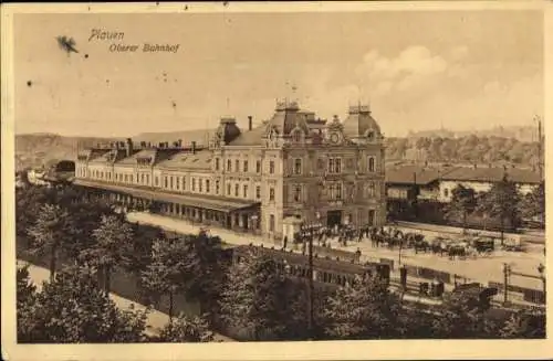 Ak Plauen im Vogtland, Oberer Bahnhof