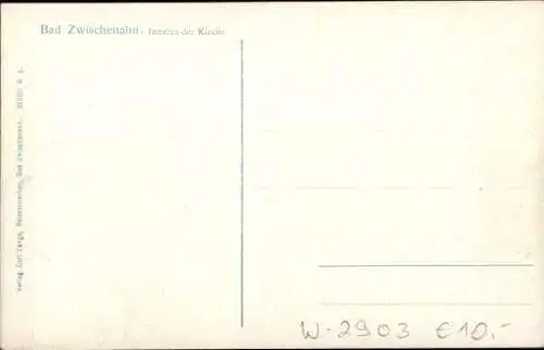 Ak Bad Zwischenahn in Oldenburg, Kirche, Innenansicht