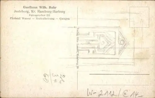 Ak Jesteburg in Niedersachsen, Gasthaus Wilhelm Buhr, Gastraum