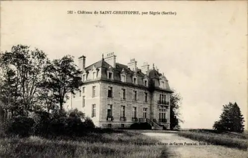 Ak Saint Christophe Sarthe, Château von Ségrie