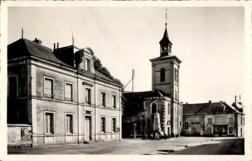 Ak Pontvallain Sarthe, Rathaus, Denkmal, Kirche