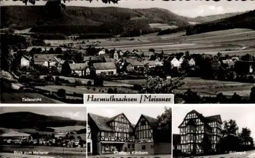 Ak Harmuthsachsen Waldkappel in Hessen, Teilansicht, Meissner, Rittergut, Kaufhaus Kühlborn