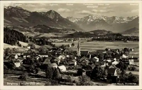 Ak Burgberg im Allgäu, Panorama