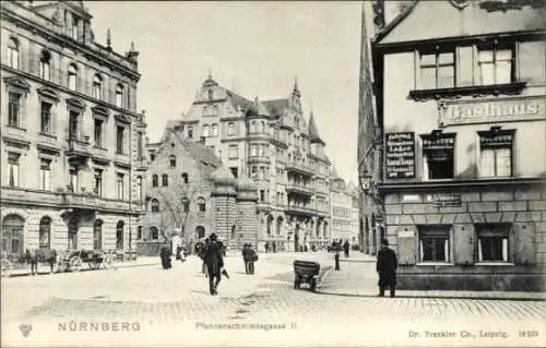 Ak Nürnberg in Mittelfranken, Pfannenschmiedsgasse 11, Gasthaus