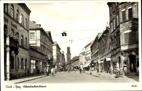 Ak Fürth in Mittelfranken Bayern, Schwabacherstraße