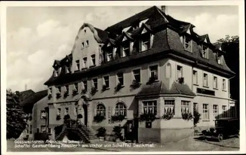 Ak Gößweinstein in Oberfranken, Scheffel-Gasthof, vorm. Gasthof Distler, Inh. G. Hessler