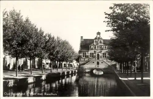 Ak Oud Beijerland Südholland, Vliet, Raadhuis