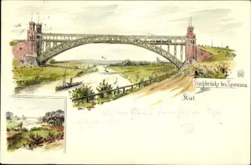 Künstler Litho Levensau Neuwittenbek in Schleswig Holstein, Hochbrücke