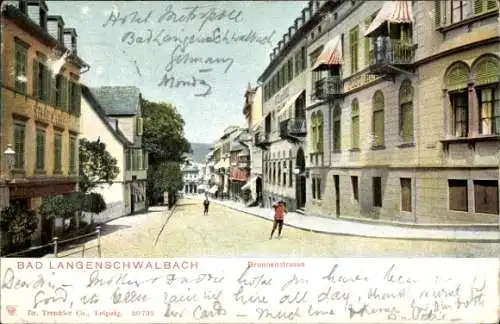 Ak Langenschwalbach Bad Schwalbach im Taunus, Brunnenstraße