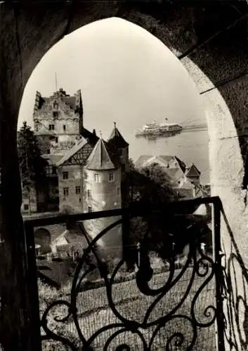 Ak Meersburg am Bodensee, Die Meersburg, Schiff