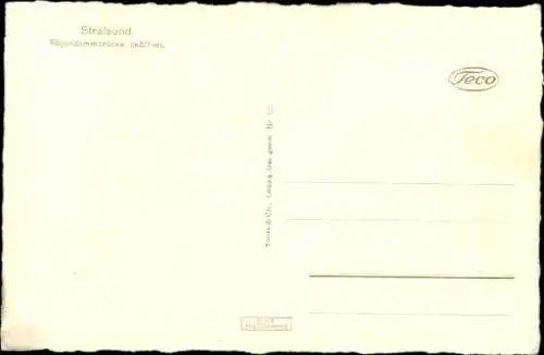 Ak Stralsund in Vorpommern, Rügendammbrücke, geöffnet