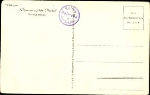 Ak Oberhof im Thüringer Wald, Skispringer, Schanze, Zuschauer