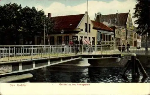 Ak Den Helder Nordholland Niederlande, Blick auf den Koningsplein