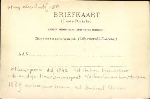 Ak Amsterdam Nordholland Niederlande, Willemspoort, Bensdorps Kakao und Schokolade