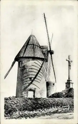 Ak Les Herbiers Vendée, Le Moulin des Alouettes, Calvaire