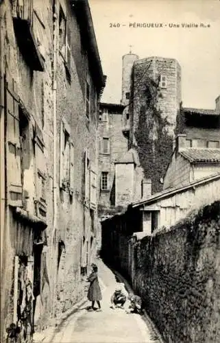 Ak Périgueux Nouvelle-Aquitaine Dordogne, Une Vieille Rue