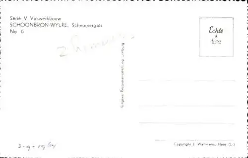 Ak Schoonbron Limburg Niederlande, Fachwerkbau