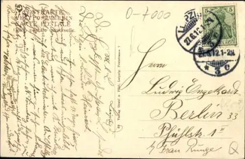 Ak Leipzig in Sachsen, Kaufm. Vereinshaus, Rathausturm