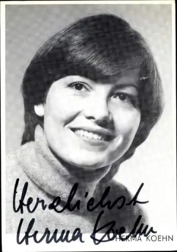 Ak Schauspielerin Herma Koehn, Portrait, Autogramm