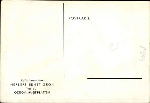 Ak Schauspieler und Sänger Herbert Ernst Groh, Portrait, Autogramm