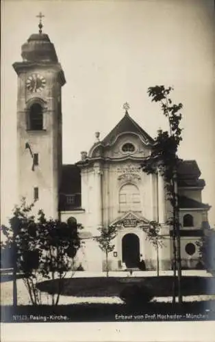 Ak Pasing München, Kirche, erbaut von Prof. Hocheder