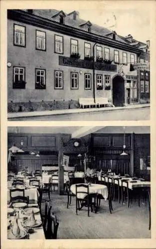 Ak Leutenberg in Thüringen, Hotel weißes Lamm, Bes. Albin Säuberlich