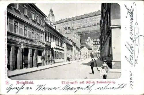 Ak Rudolstadt in Thüringen, Töpfergasse, Schloss Heidecksburg