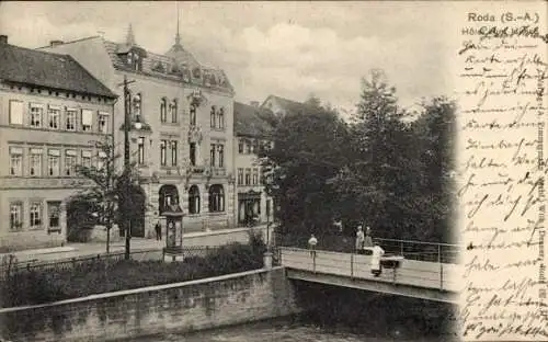 Ak Roda Stadtroda in Thüringen, Hotel