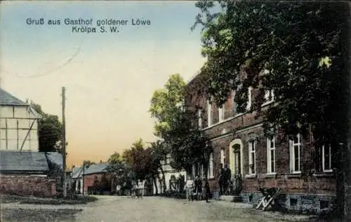 Ak Krölpa in Thüringen, Gasthof Goldener Löwe