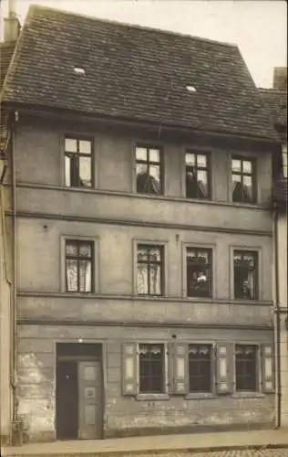 Foto Ak Kahla in Thüringen, Haus, Tür